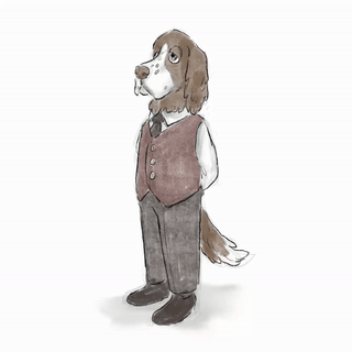 Looping process video of Gary's character design, from sketch to 3D visualization